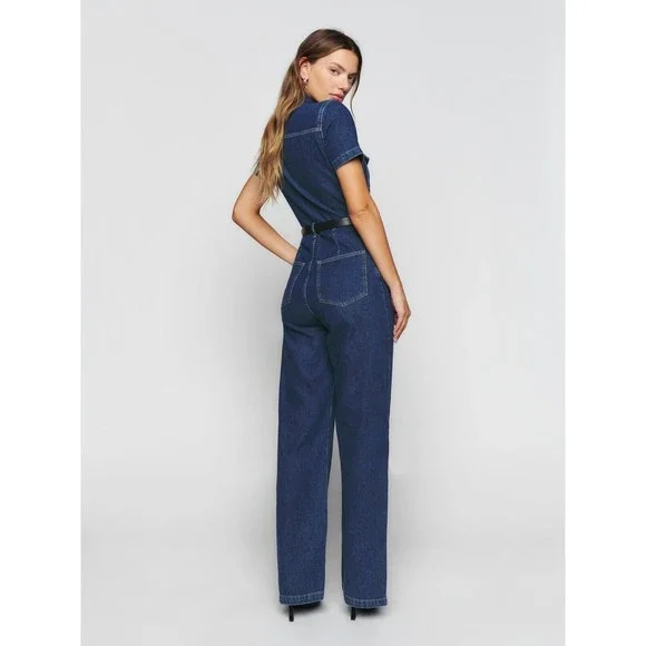 Reformation Blue Denim Jumpsuit - Picture 3 of 11